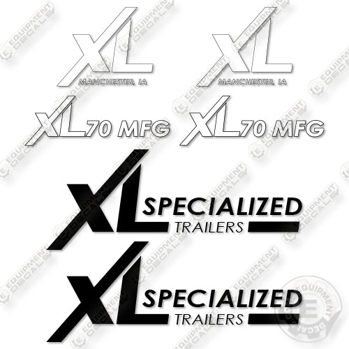 Fits 70 MFG White Black Decal Kit Trailer