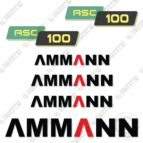 Ammann ASC 100 Decal Kit Compactor - Aftermarket Kit