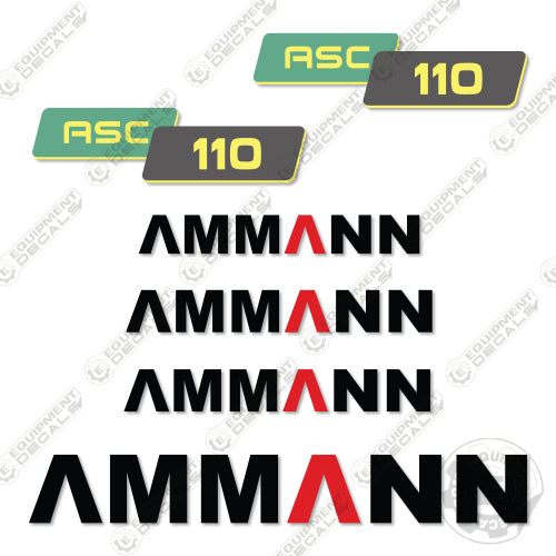Ammann ASC 110 Decal Kit Compactor - Aftermarket Kit