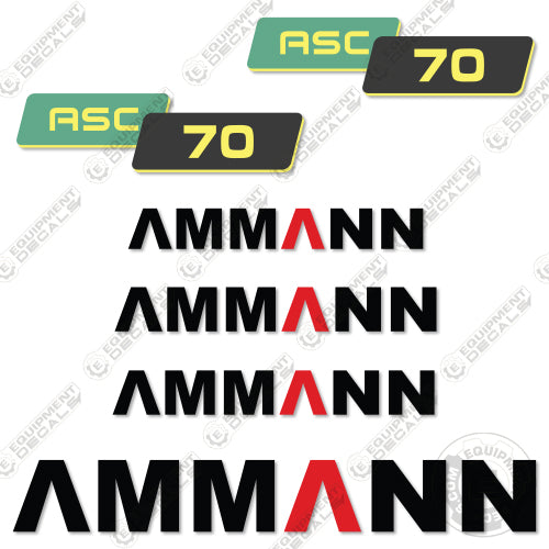 Ammann ASC 70 Decal Kit Compactor - Aftermarket Kit