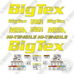BigTex 20GN Decal Kit Gooseneck Trailer- Aftermarket Kit