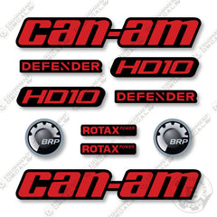Can-Am Defender HD10 Decal Kit UTV - Red - Aftermarket Kit
