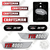 Image of Fits Craftsman YTS4000 Decal Kit Lawn Tractor