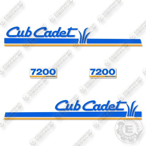 Cub Cadet 7200 Decal Kit Tractor - Aftermarket Kit