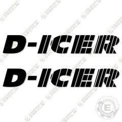 D-ICER Logo 24inch Set of 2 Decal Kit Salt Spreader - Aftermarket Kit