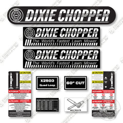 Dixie Chopper X2503 Decal Kit Mower - Aftermarket Kit