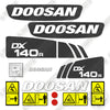 Image of Fits Doosan DX140R-3 Decal Kit Excavator