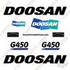 Image of Doosan G450 Decal Kit Generator - Aftermarket Kit