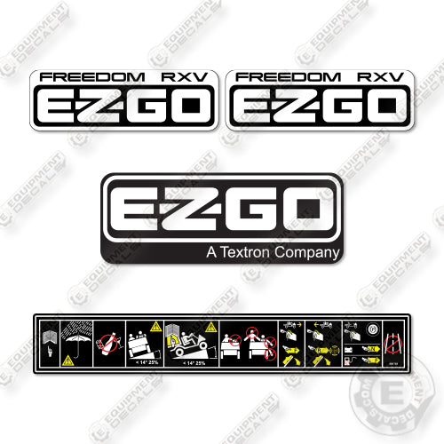 E-Z-GO Freedom RXV Decal Kit PTV - Aftermarket Kit