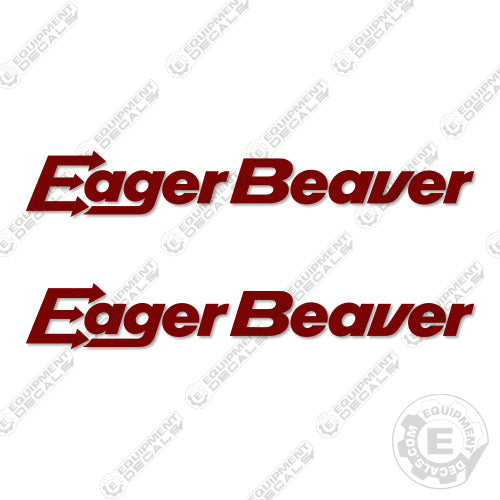 Eager Beaver Vintage Logo Set of 2 Decal Kit Trailer - Aftermarket Kit