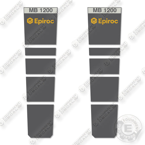 Epiroc MB1200 Decal Kit Hydraulic Breaker -Aftermarket Kit