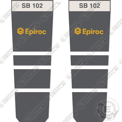 Fits Epiroc SB102 Decal Kit Hammer
