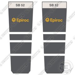 Fits Epiroc SB52 Decal Kit Hammer