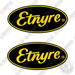 Etnyre Logos 8 inch Decal Kit Trailer -Yellow- Aftermarket Kit
