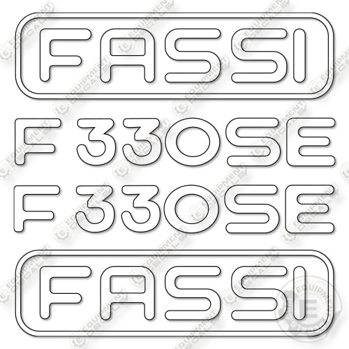 Fassi F330SE Decal Kit Crane- Aftermarket Kit