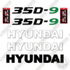 Image of Hyundai 35D-9 Decal Kit Forklift - Aftermarket Kit