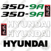Image of Hyundai 35D-9a Decal Kit Forklift - Aftermarket Kit