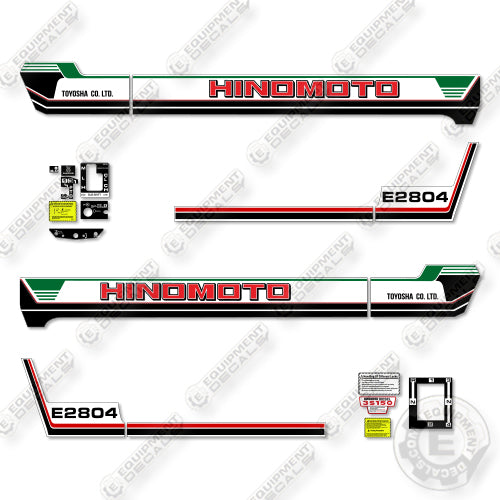 Hinomoto E2804 Decal Kit Tractor - Aftermarket Kit