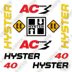 Hyster E40HSD Decal Kit Forklift -Aftermarket Kit