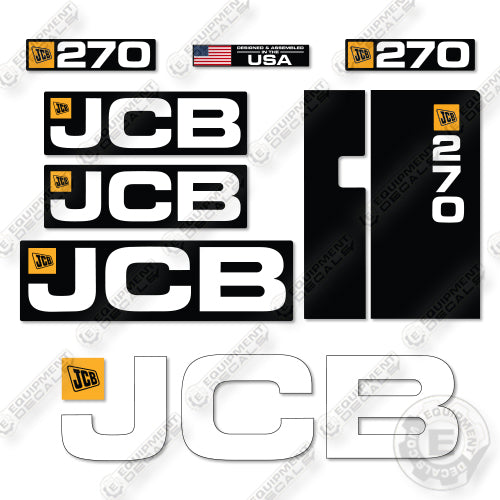 JCB 270 Decal Kit Vertical Lift - Aftermarket Kit