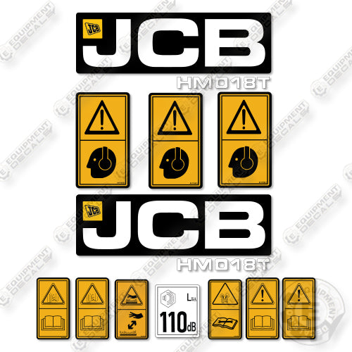 JCB HM018T Decal Kit Hydraulic Hammer - Aftermarket Kit
