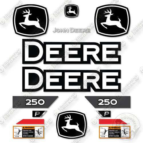 John Deere 250P Decal Kit Excavator- Aftermarket Kit