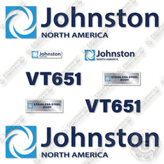 Fits Johnston VT651 Decal Kit Street Sweeper