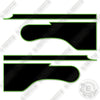 Image of Kenworth T880 Cab Stripe Ghost Black Green Decal Kit Truck- Aftermarket Kit