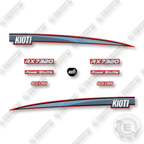 KIOTI RX7320 Decal Kit Compact Utility Tractor - Aftermarket Kit
