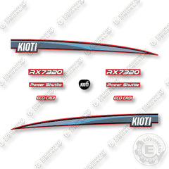 KIOTI RX7320 Decal Kit Compact Utility Tractor - Aftermarket Kit