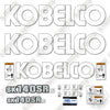 Image of Kobelco SK140SRLC Decal Kit Excavator -For Blue Machines-  Aftermarket Kit