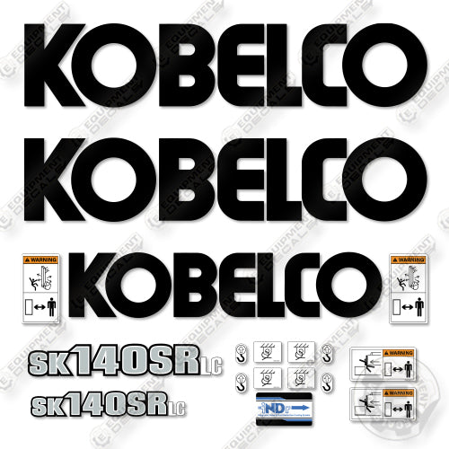 Kobelco SK140SRLC Decal Kit Excavator - Aftermarket Kit