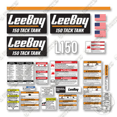 Leeboy L150 Tack Tank  Decal Kit Distributor - Aftermarket Kit