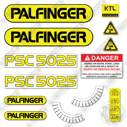 Palfinger PSC5025 Decal Kit Crane- Aftermarket Kit