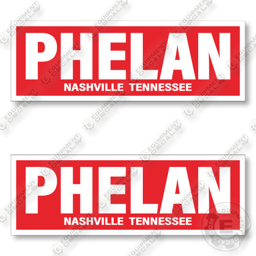Phelan Trailer Logos 14 inch Decal Kit Trailer - Aftermarket Kit