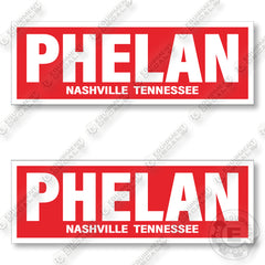 Phelan Trailer Logos 14 inch Decal Kit Trailer - Aftermarket Kit