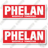 Image of Phelan Trailer Logos 14 inch Decal Kit Trailer - Aftermarket Kit