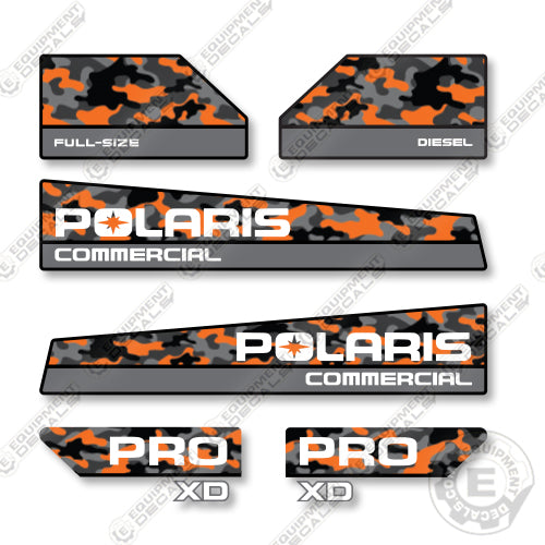Polaris Pro XD 2000D Full Size Diesel Custom Duck Camo Decal Kit Utility Vehicle - Aftermarket Kit