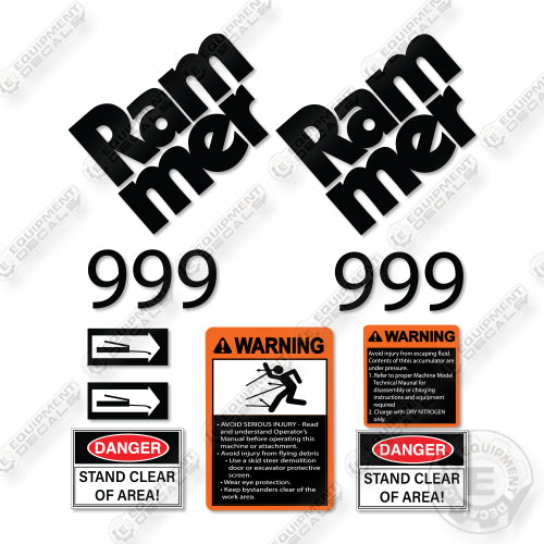 Rammer 999 Decal Kit Breaker -Aftermarket Kit