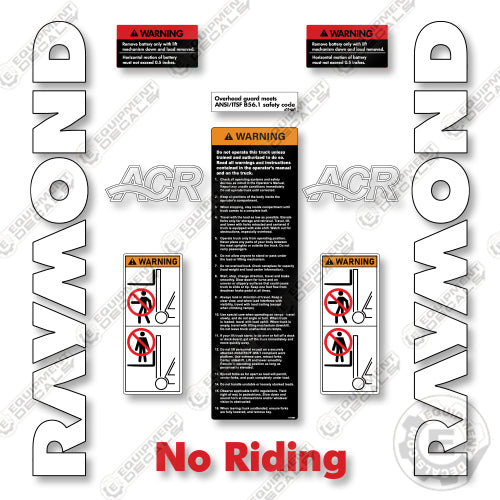 Raymond Forward Facing Reach 720-DR30TT--7200-DR30TT Decal Kit Forklift - Aftermarket Kit