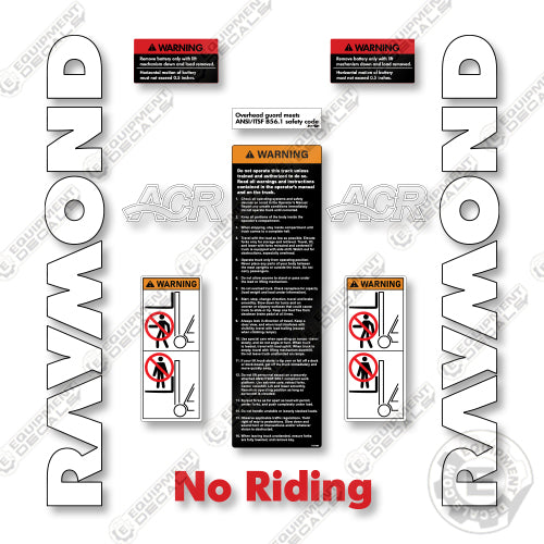 Raymond Forward Facing Reach 730-DR32TT--7300-DR32TT Decal Kit Forklift - Aftermarket Kit