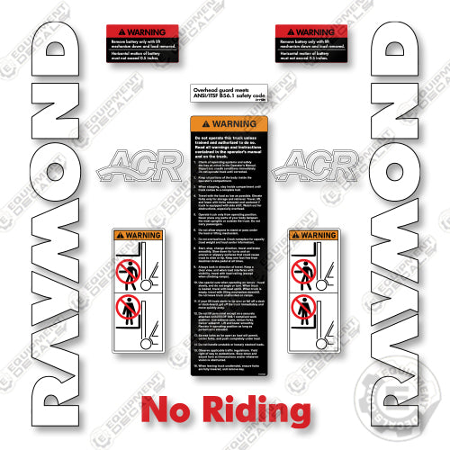 Raymond Forward Facing Reach 740-DR32TT--7400-DR32TT Decal Kit Forklift - Aftermarket Kit