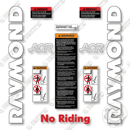 Raymond Forward Facing Reach 750-DR32TT--7500-DR32TT Decal Kit Forklift - Aftermarket Kit