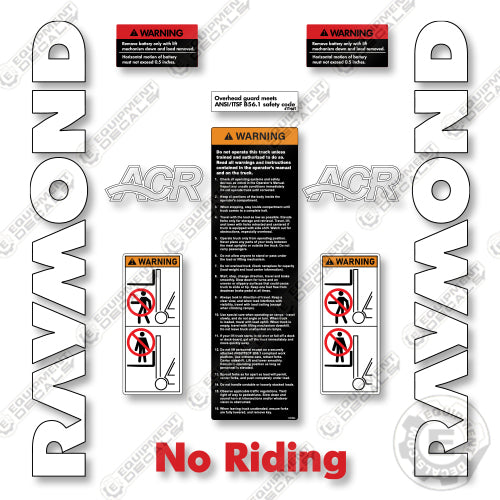 Raymond Forward Facing Reach 7520-DR32TT Decal Kit Forklift - Aftermarket Kit