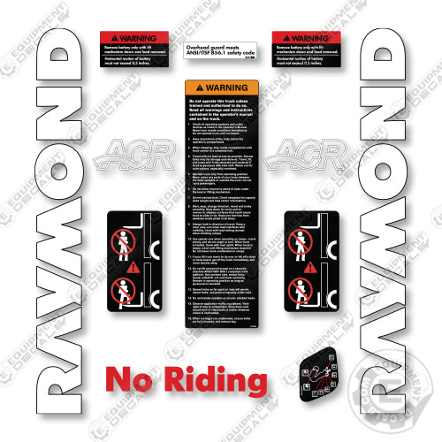 Raymond Pacer 425-C50TT--4250-C50TT Decal Kit Forklift - Aftermarket Kit