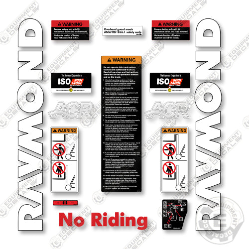 Raymond Side Facing Reach 772-R45TT 7720-R45TT Decal Kit Forklift - Aftermarket Kit