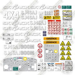 SkyJack SJ46AJ Essence Version Decal Kit Articulating Boom Lift - Aftermarket Kit