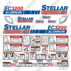 Stellar EC3200 Aluminum New Style Decal Kit Crane Truck -Aftermarket Kit