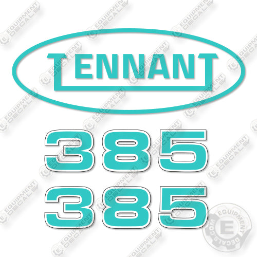 Tennant 385 Decal Kit Sweeper - Aftermarket Kit