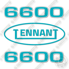 Tennant 6600 Decal Kit Sweeper - Aftermarket Kit